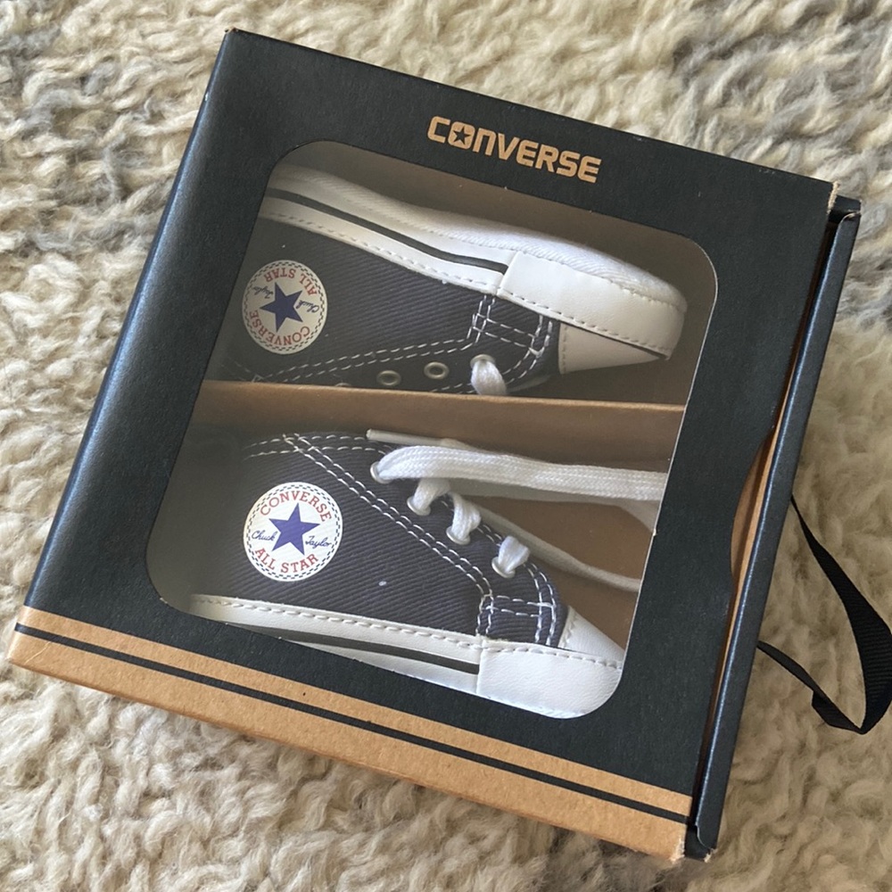 Converse Navy and White Baby Walker Shoes